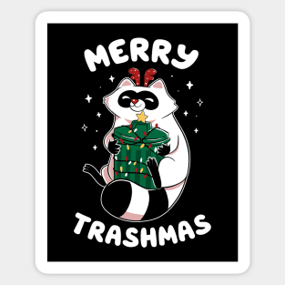 Merry Trashmas Xmas Raccoon by Tobe Fonseca Sticker